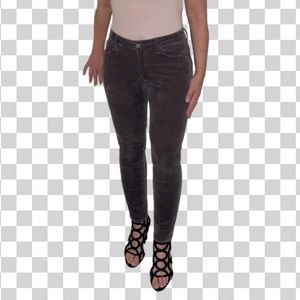 Ann Taylor LOFT * Grey Velvet Curvy Skinny Jeans * Size 6 (28)